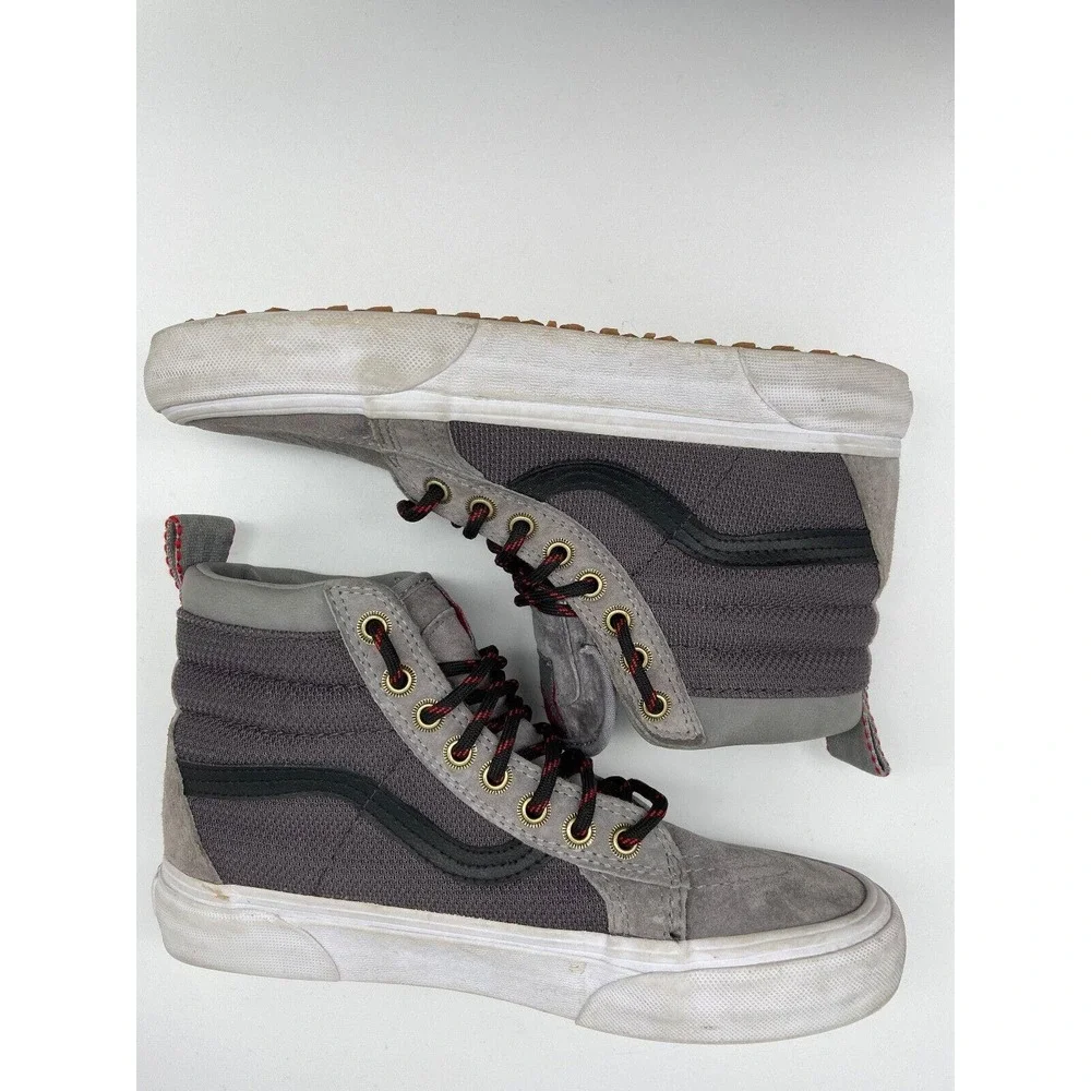 VANS Off The‎ Wall High-Top Unisex Sneaker Shoes M 6.5 W 8.0 Gray Scotchgard